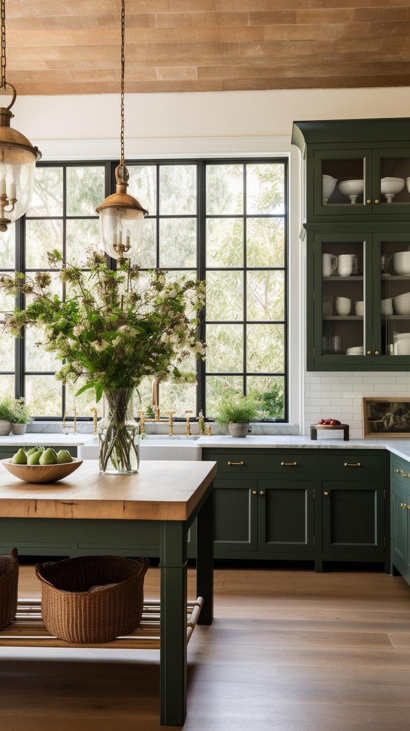 Swooning Over Dark Green Kitchens? Let's Talk About It. - Wind The Key