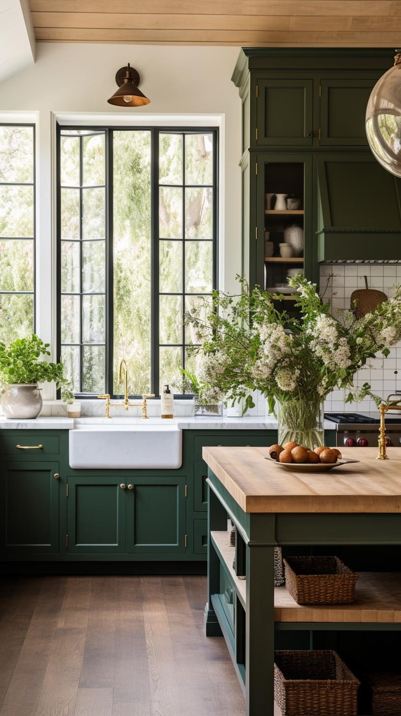 Swooning Over Dark Green Kitchens? Let's Talk About It. - Wind The Key