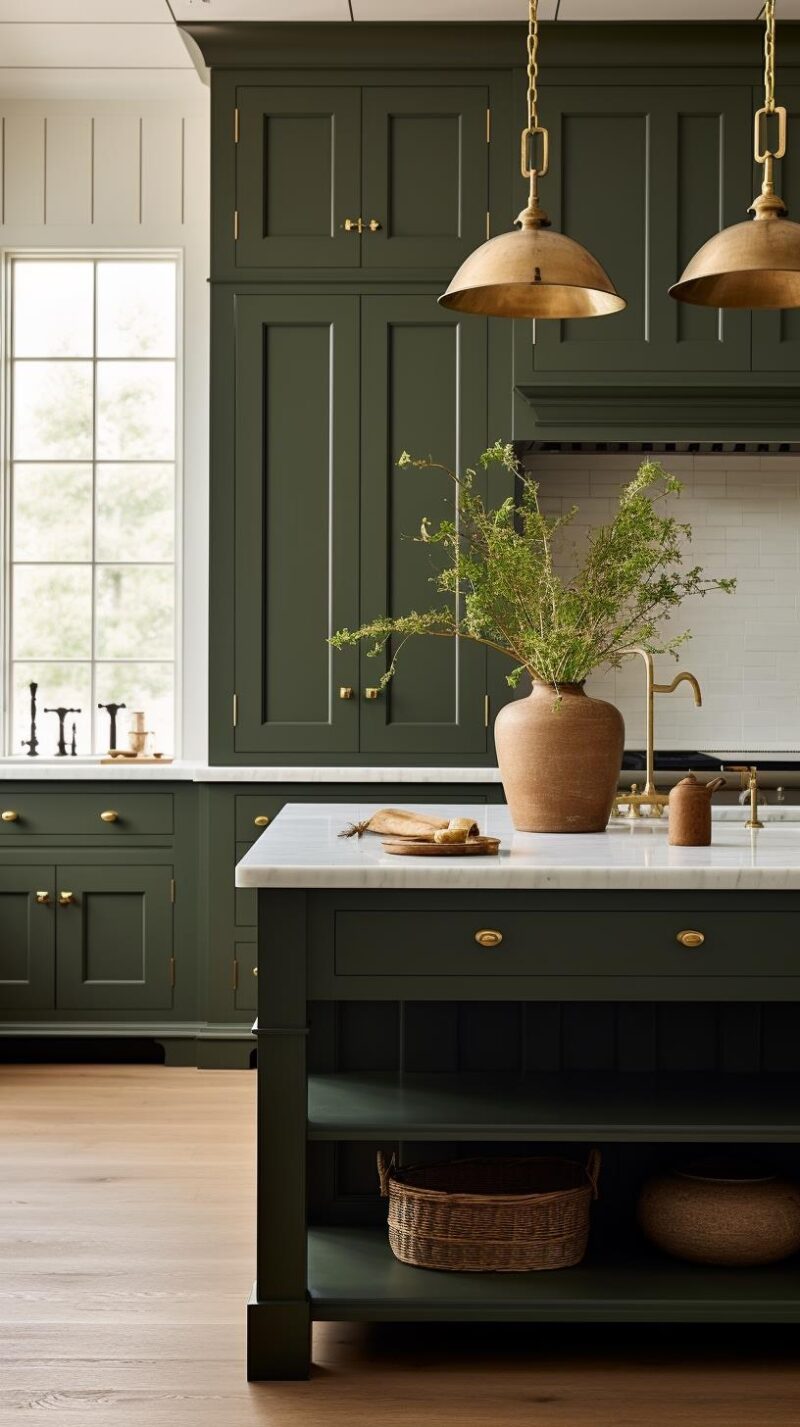 Swooning Over Dark Green Kitchens? Let's Talk About It. - Wind The Key