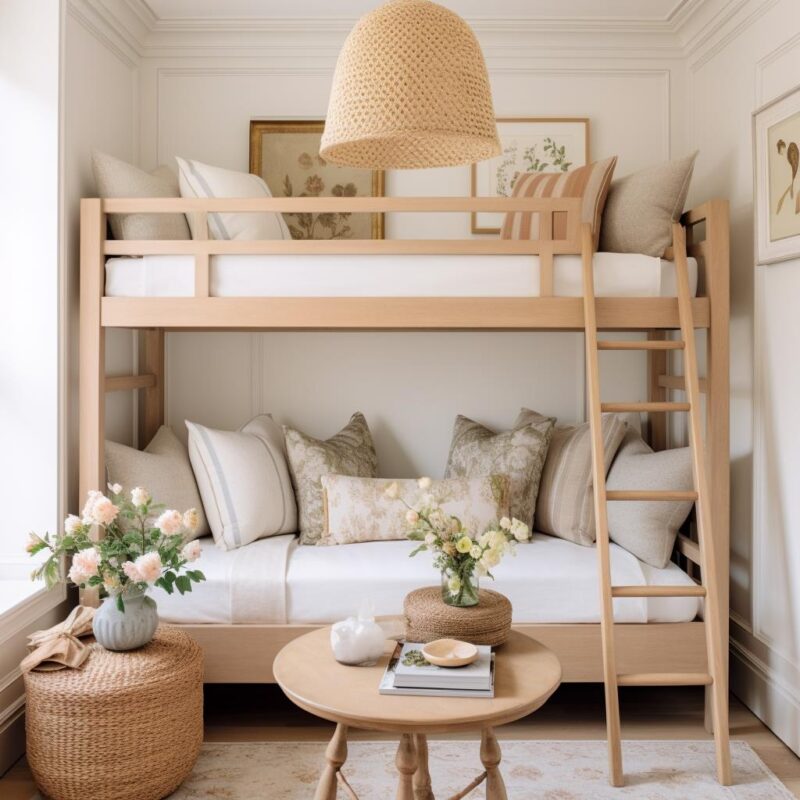 Luxury Bunk Beds in Modern Farmhouse Guest Bedrooms - Wind The Key