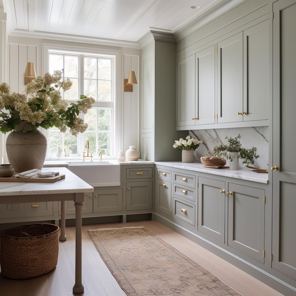 A luxury modern laundry room.